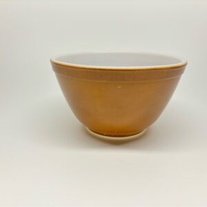 Vintage 1960's Pyrex Town and Country Brown Mixing Bowl #401 1.5 Pint